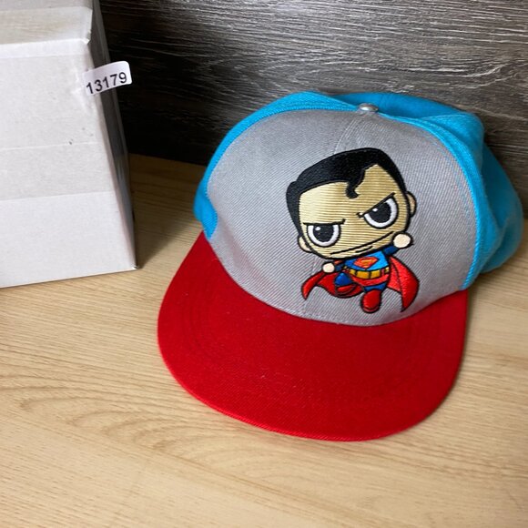 Six Flags Hat Cap Youth Snapback Gray Blue Superman Boys Adjustable - Picture 9 of 9